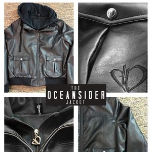 Hoodie Leather Jacket